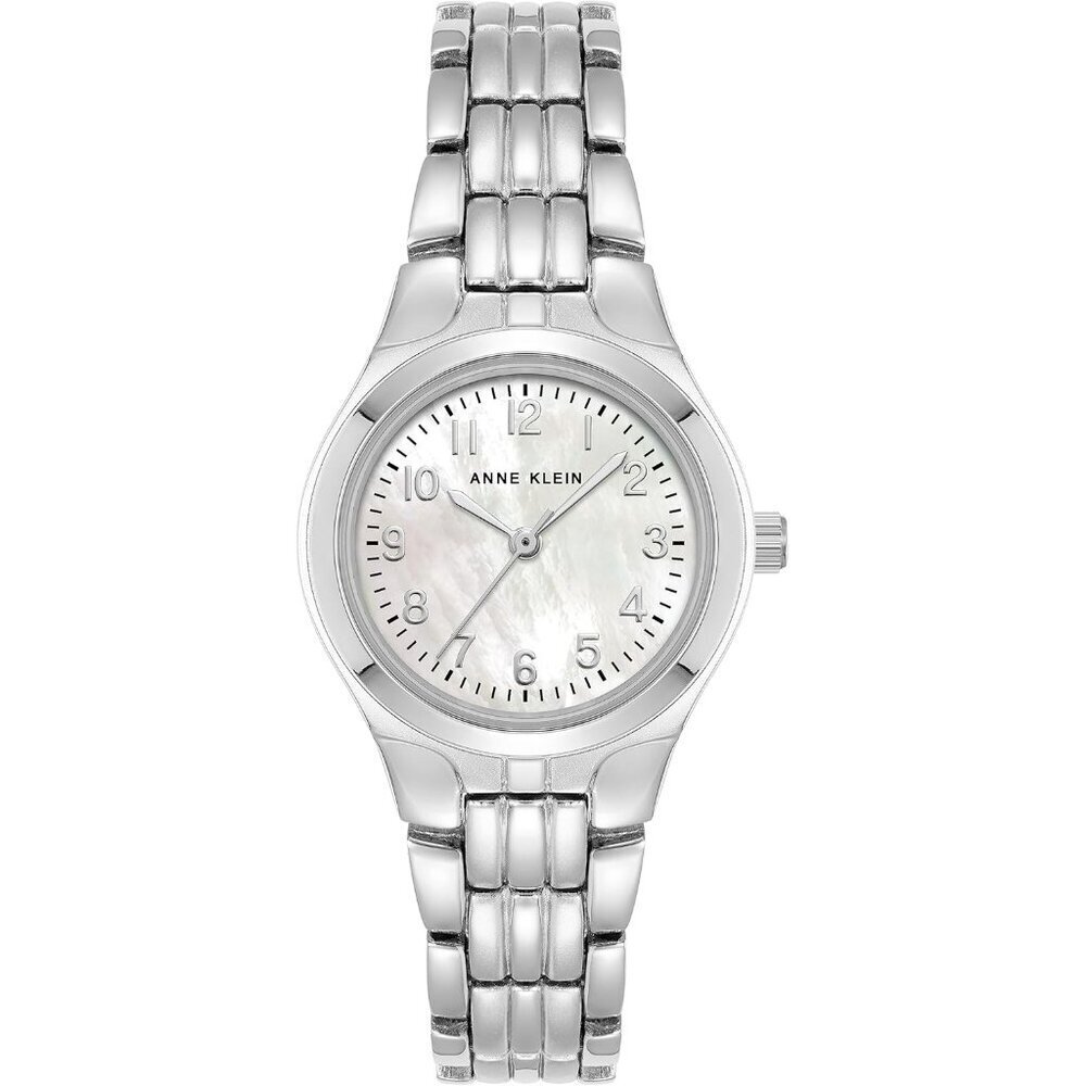 Women's Silver Bracelet Watch Water Resistant Mother-of-Pearl Dial Adjustable